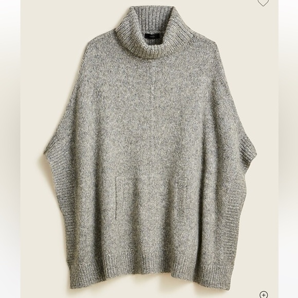 J.Crew Relaxed Turtleneck Poncho BA411 sz M/L - Picture 1 of 9
